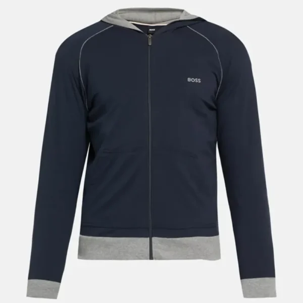 Boss hooded sweat jacket (Dark Blue)