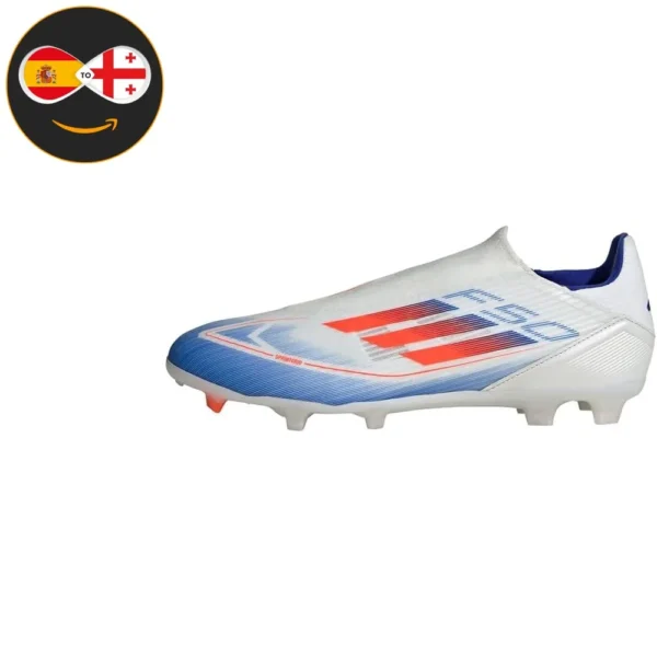 Adidas F50 League Laceless Football (White / Blue / Red)