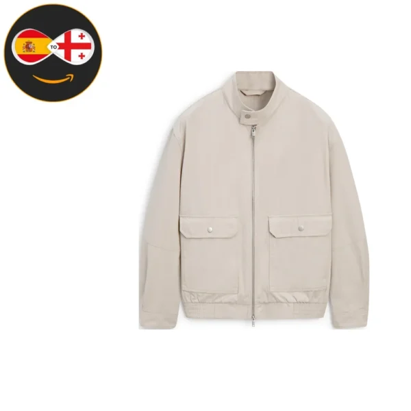 Massimo Dutti 100% cotton jacket with pockets (CREAM)