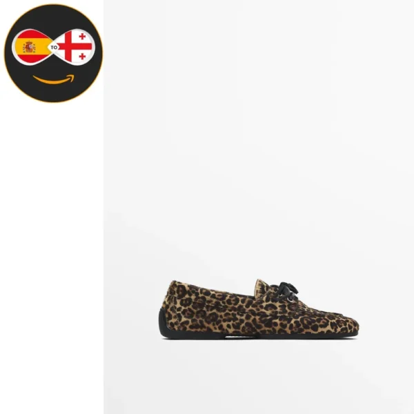 Massimo Dutti Animal print deck shoes (LEOPARD)