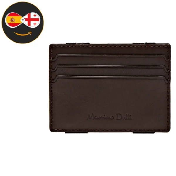 Massimo Dutti Leather card holder (BROWN)