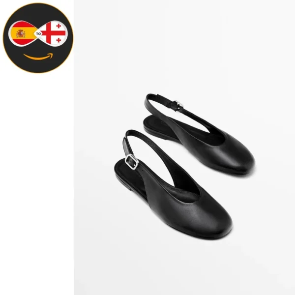 Massimo Dutti Slingback ballet flats (BLACK)