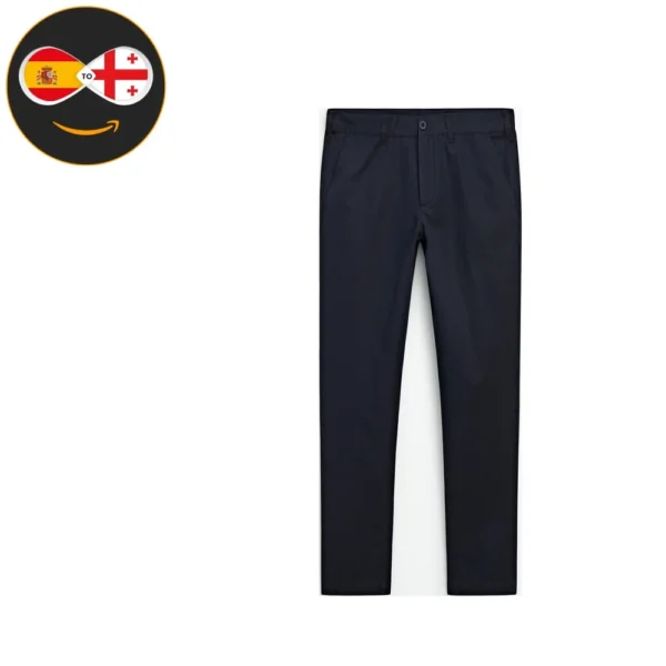 Massimo Dutti Tapered fit twill trousers (NAVY BLUE)