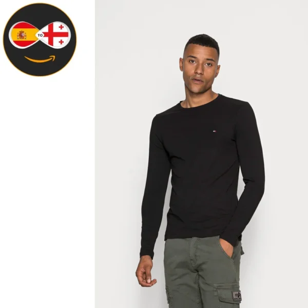 Tommy Hilfiger SLIM FIT LONG SLEEVE black