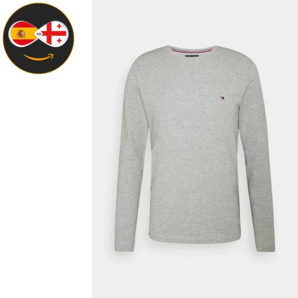 Tommy Hilfiger SLIM FIT LONG SLEEVE light grey heather