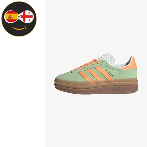 adidas Originals GAZELLE BOLD - Zapatillas semi green spark screaming orange core white