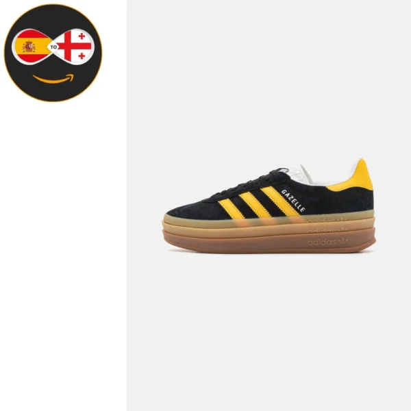 adidas Originals GAZELLE BOLD core black/bold gold/footwear white