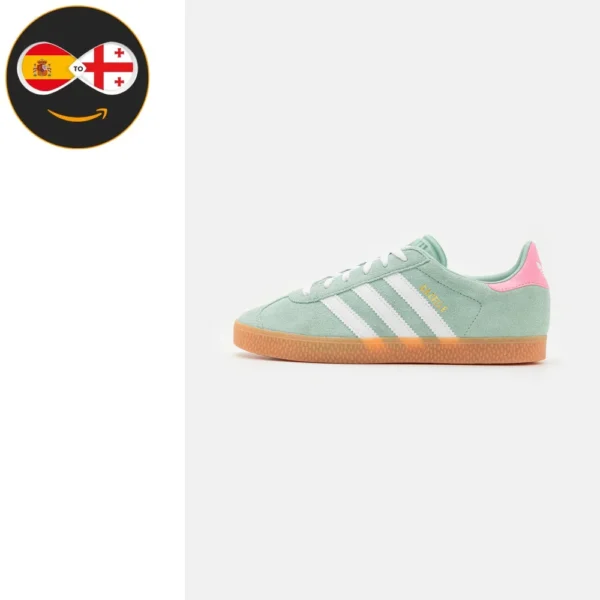 adidas Originals GAZELLE KIDS hazy green/footwear white/bliss pink