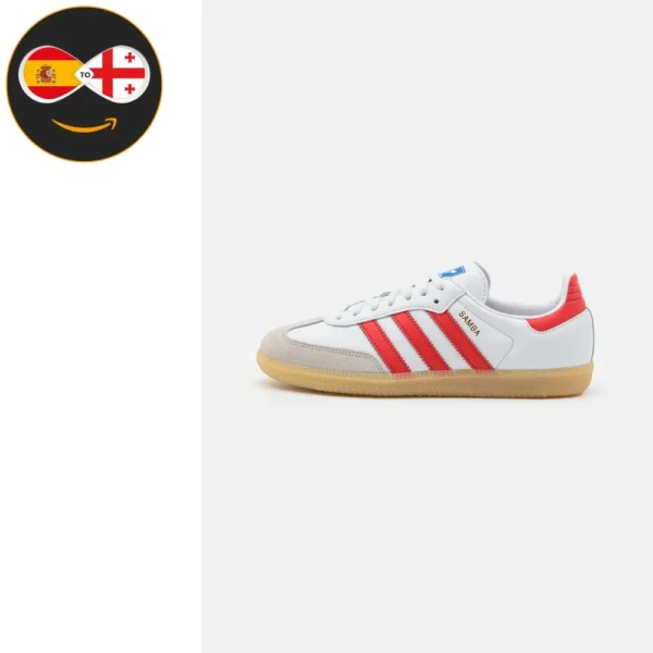 adidas Originals SAMBA OG KIDS footwear white/collegiate red