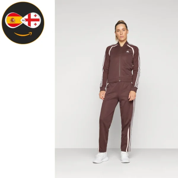 adidas Sportswear TEAMSPORT TRACK SUIT shadow brown/white