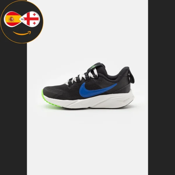 Nike Performance STAR RUNNER 4 UNISEX black/racer blue/summit white/green strike