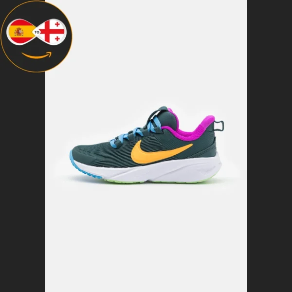 Nike Performance STAR RUNNER 4 UNISEX deep jungle/sundial/hyper violet/vapor green