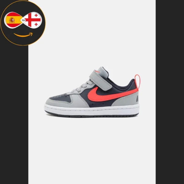 Nike Sportswear COURT BOROUGH LOW RECRAFT UNISEX light smoke grey/bright crimson/dark obsidian