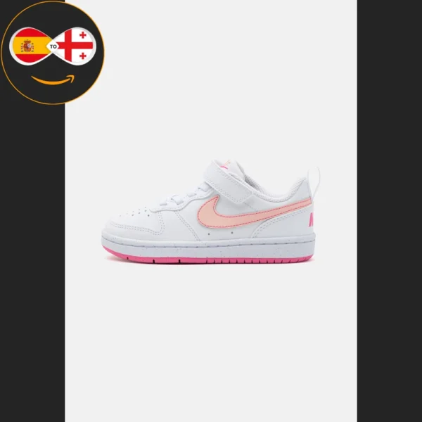 Nike Sportswear COURT BOROUGH LOW RECRAFT UNISEX white/arctic orange/pinksicle