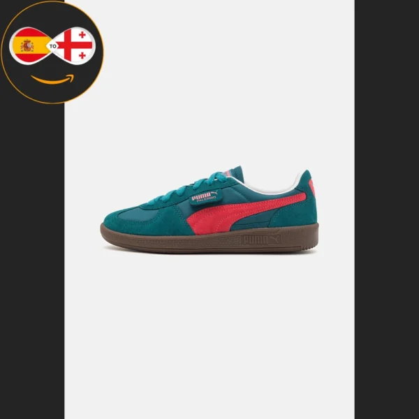 Puma PALERMO PLAY PARIS cold green/tart cherry/white