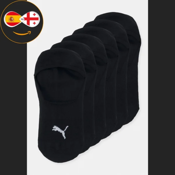 Puma FOOTIE 6 PACK UNISEX black