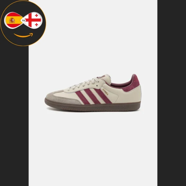 adidas Originals SAMBA OG UNISEX putty grey/maroon/gold metallic