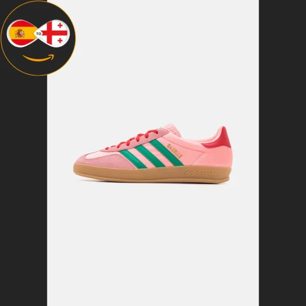 Adidas GAZELLE INDOOR court green/glow pink