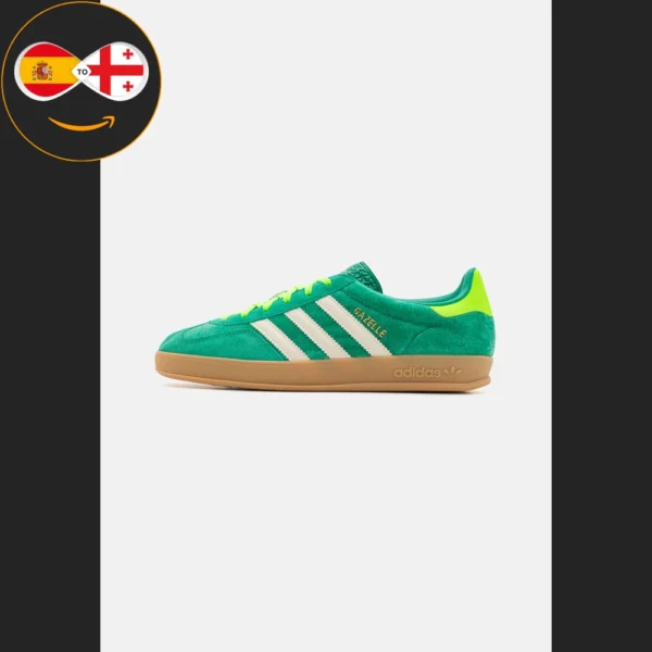Adidas GAZELLE INDOOR semi court green/cream white/solar green